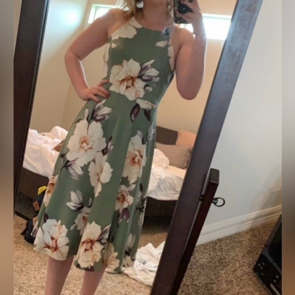 Beautiful green floral dress